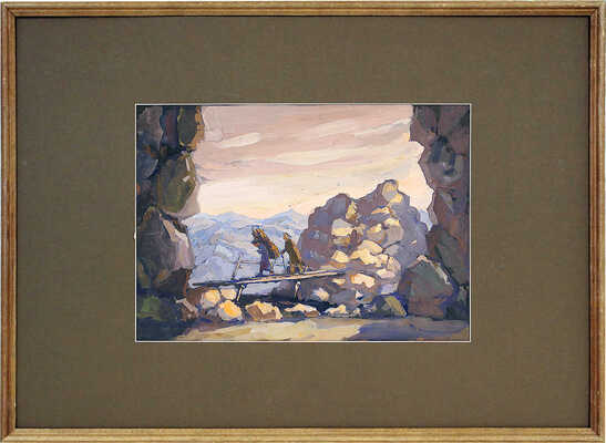 Трошина-Дейнеко Елена Николаевна. Эскиз декорации к комедии Лопе де Вега «Фуэнте Овехуна» для Государственного русского драматического театра БССР